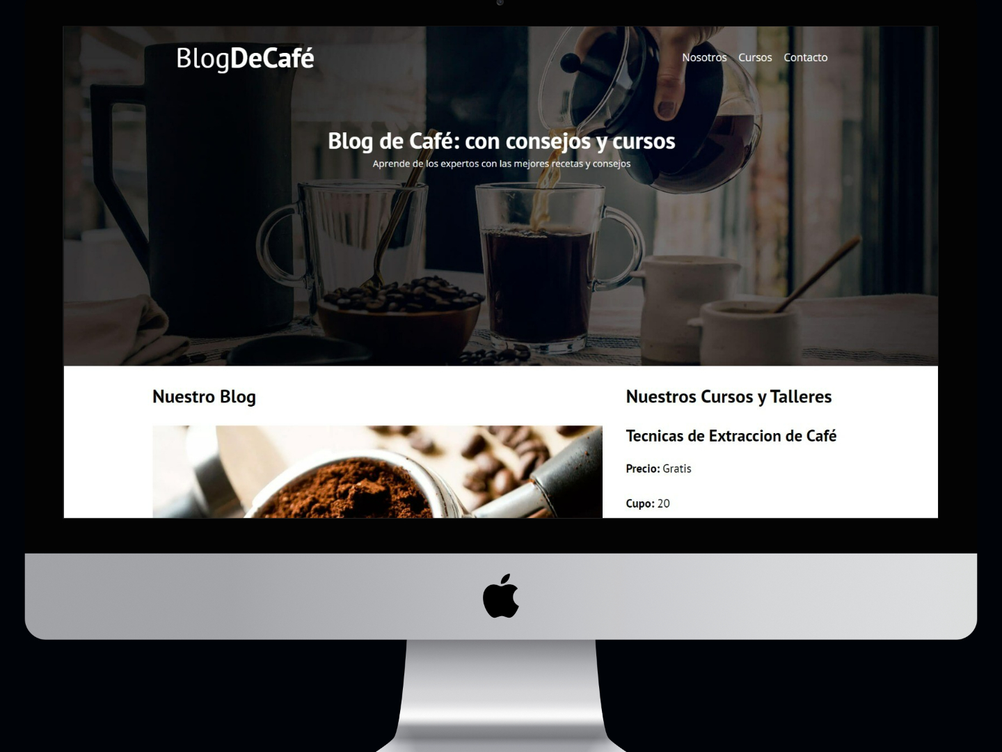 Preview del proyecto Blog de Cafe